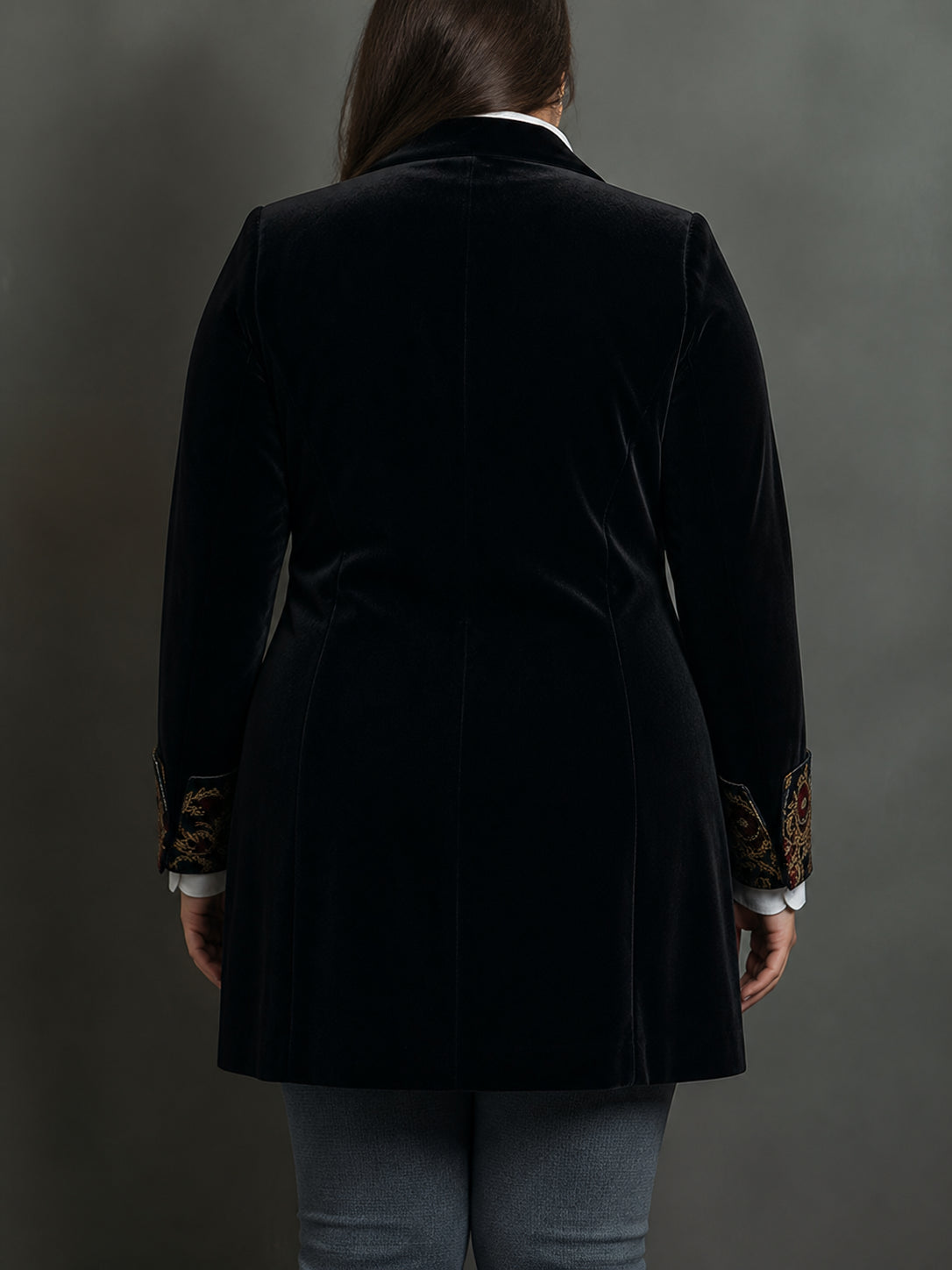 Blazer Donna Lungo Slim Fit Ricamato