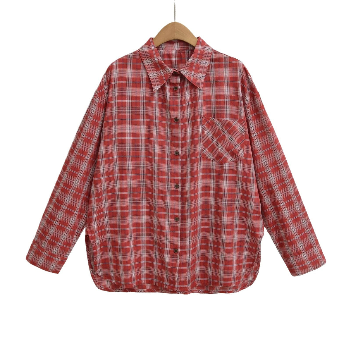 Camicia di Flanella Donna a Quadri con Taschino