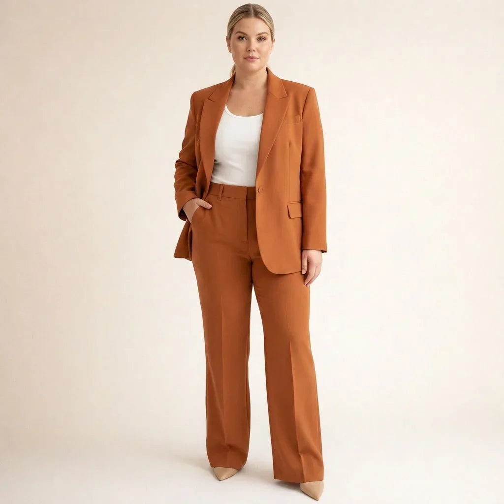 Tailleur Donna Giacca e Pantaloni Svasati