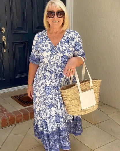 Abito Lungo Donna Morbido Casual Taglie Comode