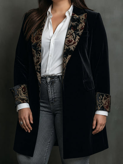 Blazer Donna Lungo Slim Fit Ricamato