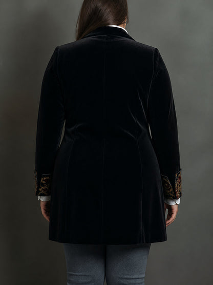 Blazer Donna Lungo Slim Fit Ricamato