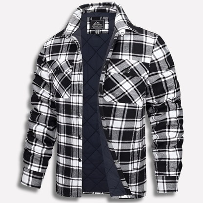 Giacca Camicia Uomo in Flanella a Quadri Trapuntata