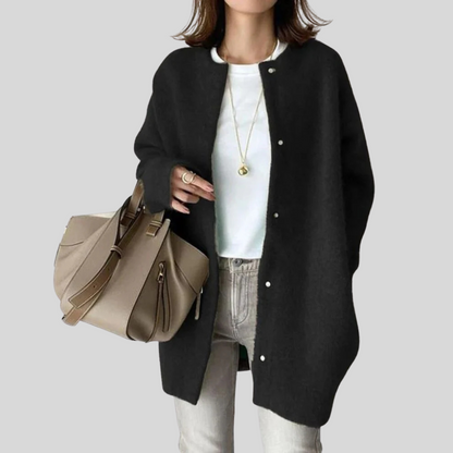 Cardigan Donna Oversize con Bottoni e Tasche