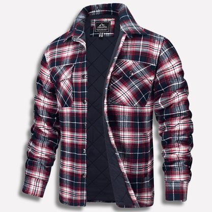 Giacca Camicia Uomo in Flanella a Quadri Trapuntata