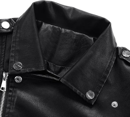 Giacca Biker Donna Corta con Zip Asimmetrica