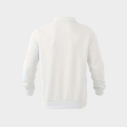 Maglione Uomo Mezza Zip con Colletto Polo