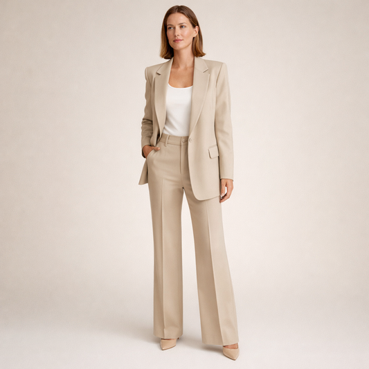 Abito Elegante da Donna con Pantaloni a Zampa per Cerimonia