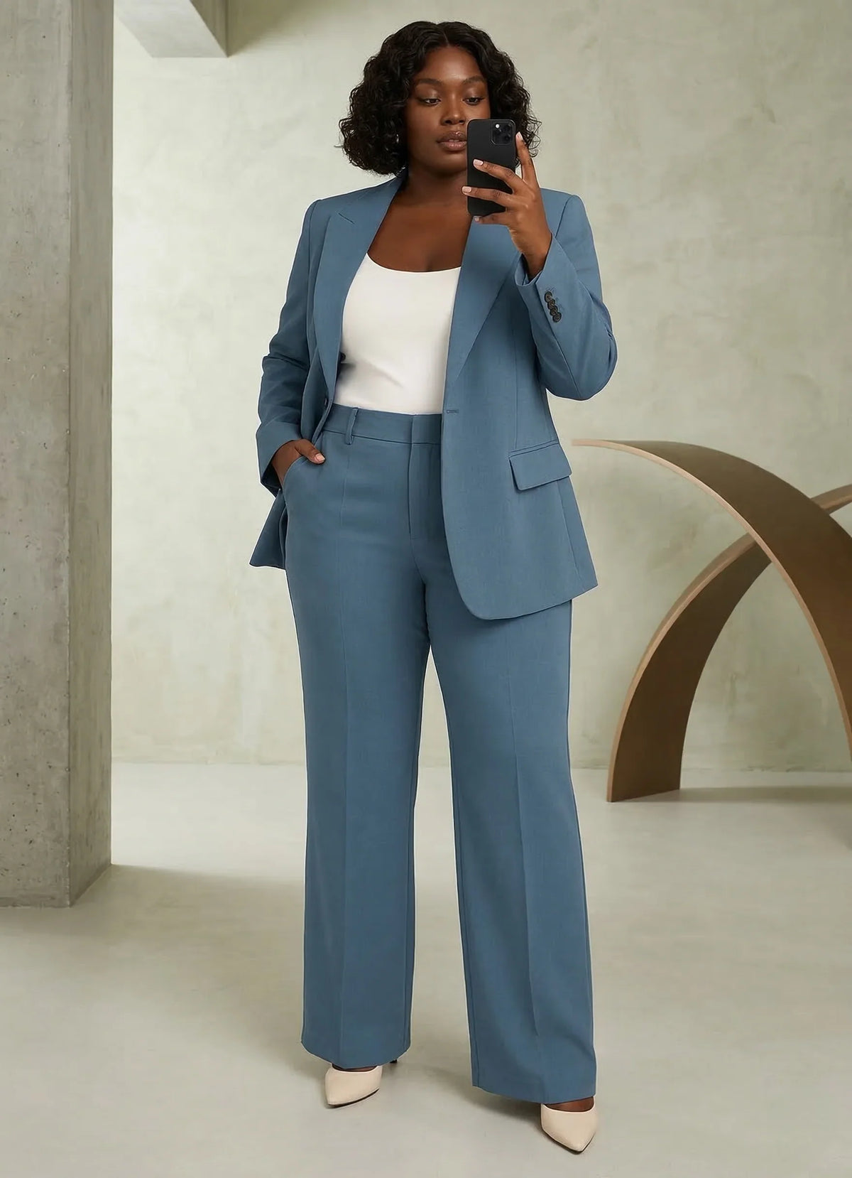 Tailleur Donna Slim Giacca e Pantaloni Stretti