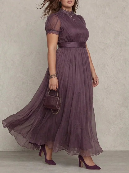 Abito Lungo Donna in Chiffon Vintage Fluido