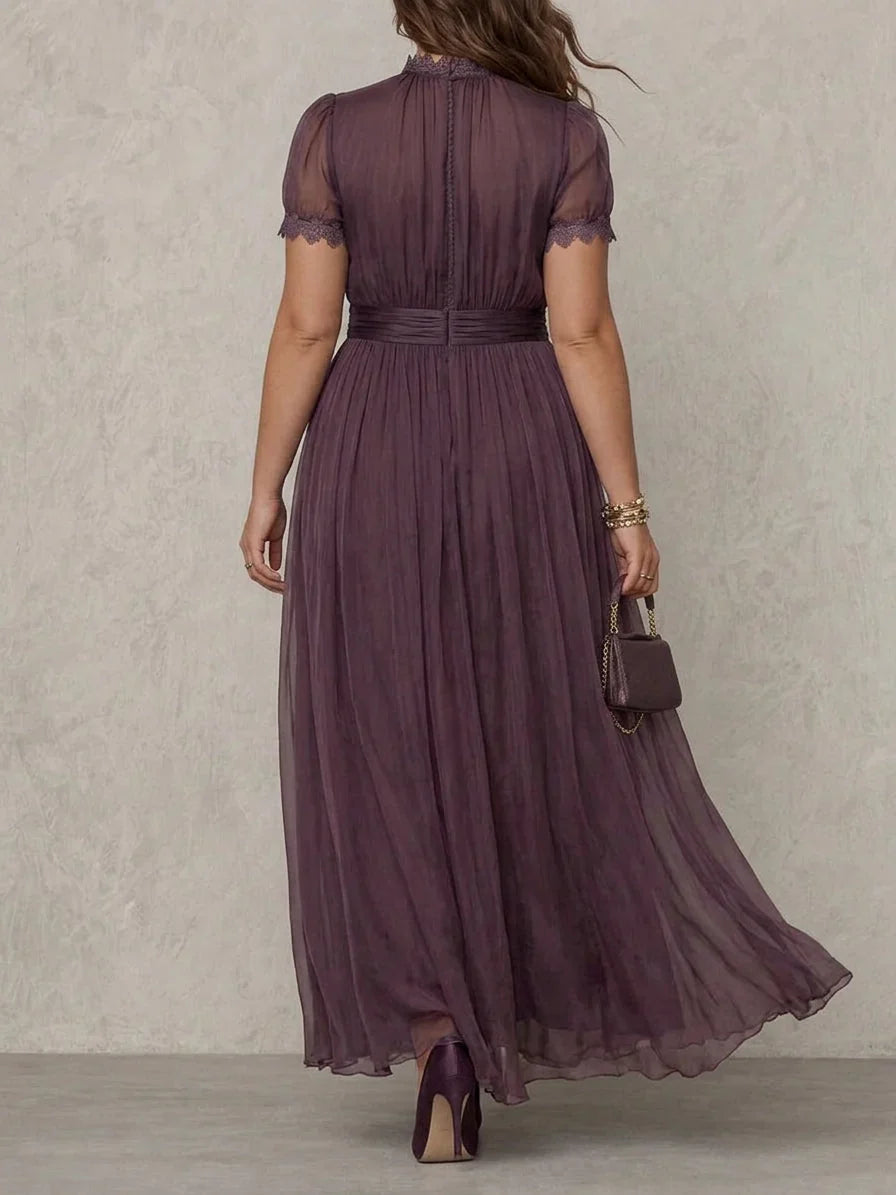 Abito Lungo Donna in Chiffon Vintage Fluido