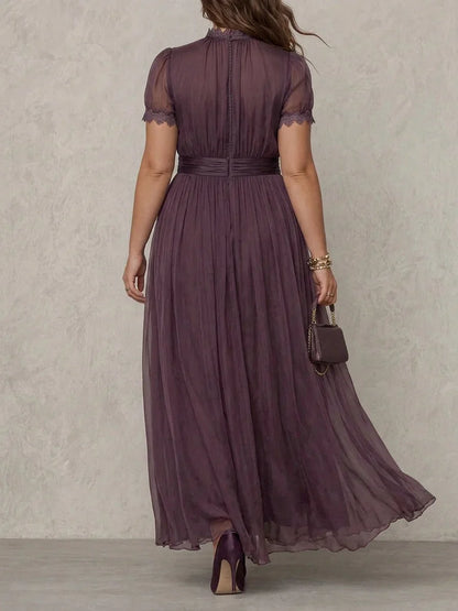 Abito Lungo Donna in Chiffon Vintage Fluido