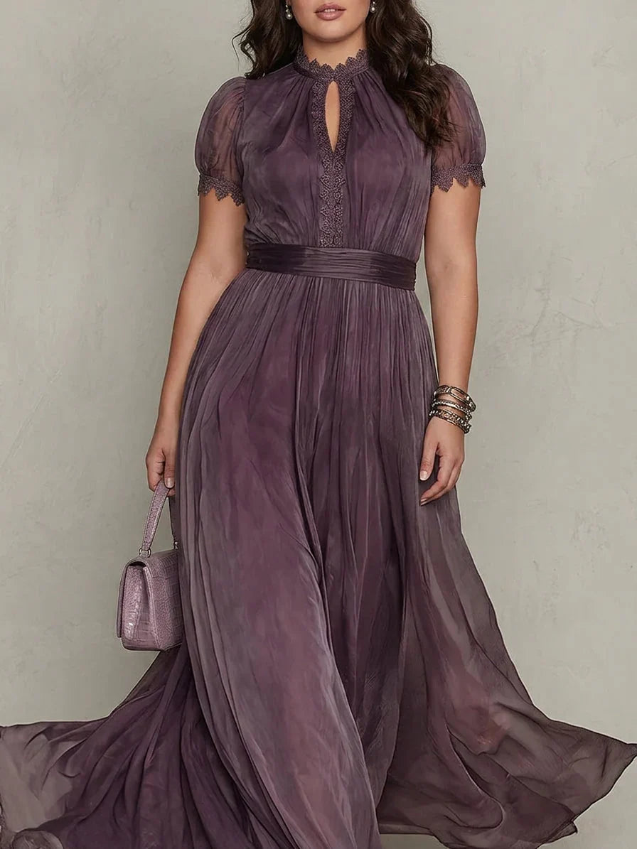Abito Lungo Donna in Chiffon Vintage Fluido