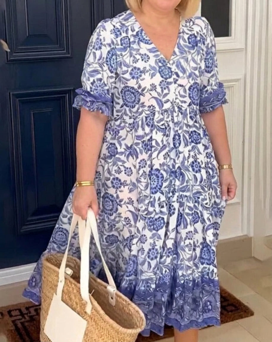 Abito Lungo Donna Morbido Casual Taglie Comode