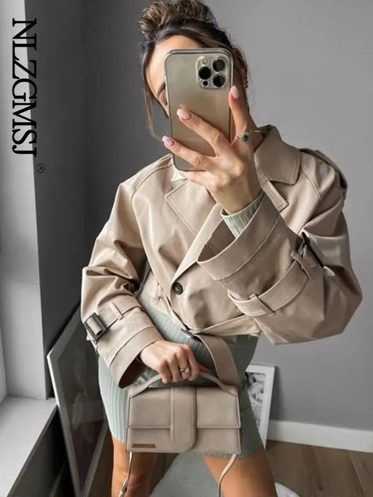 Cappotto Donna Elegante Corto Doppiopetto