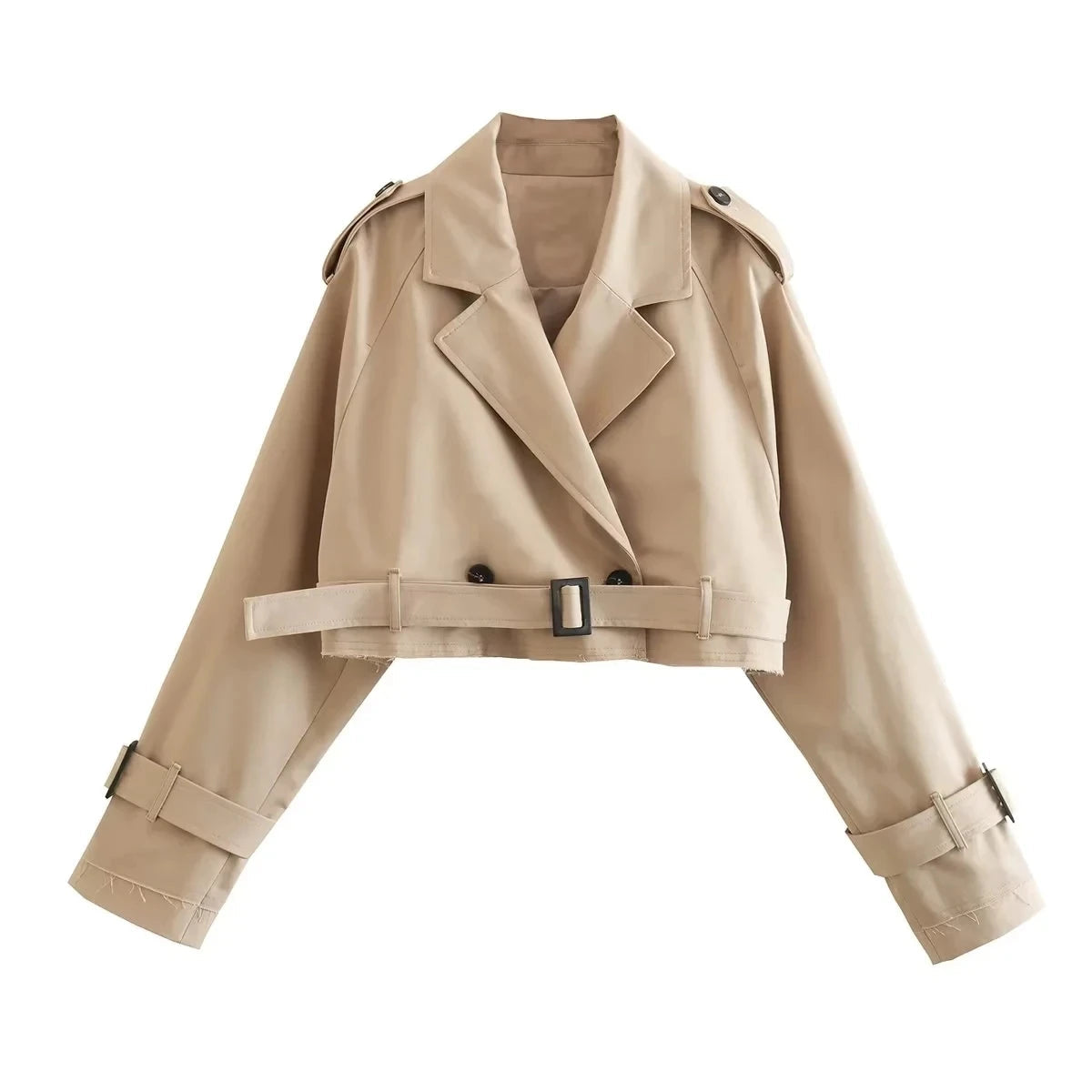 Cappotto Donna Elegante Corto Doppiopetto