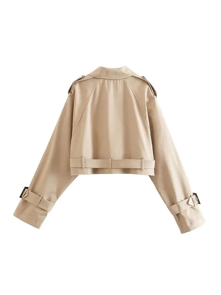 Cappotto Donna Elegante Corto Doppiopetto