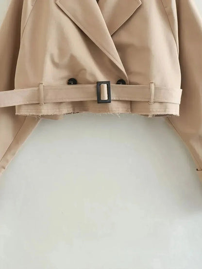 Cappotto Donna Elegante Corto Doppiopetto