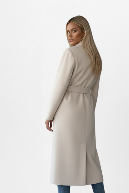Cappotto Lungo Doppiopetto Donna Elegante Winter Coat