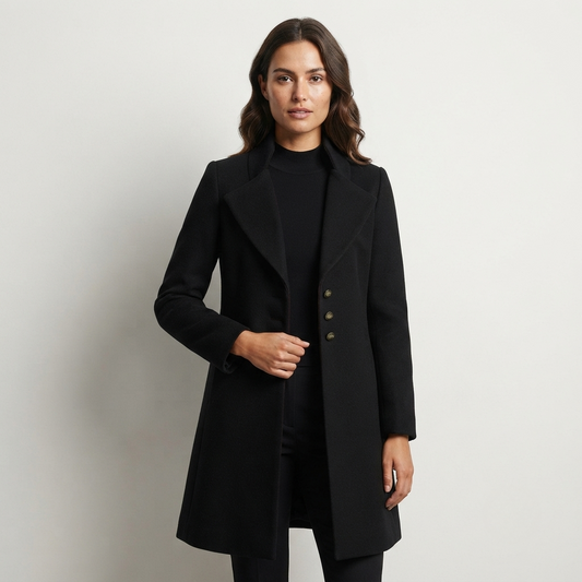Cappotto Lungo Su Misura da Donna in Misto Lana