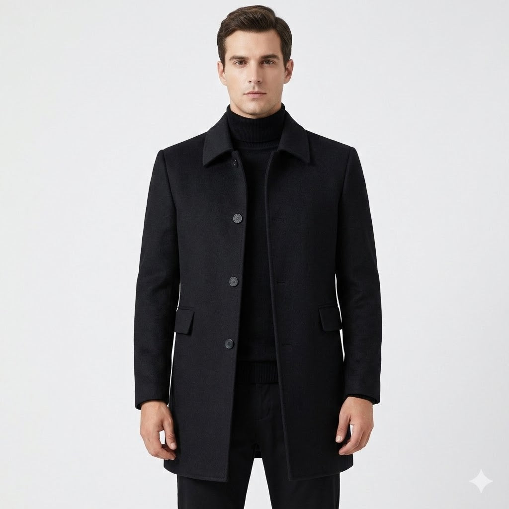 Cappotto Uomo Elegante Classico in Lana