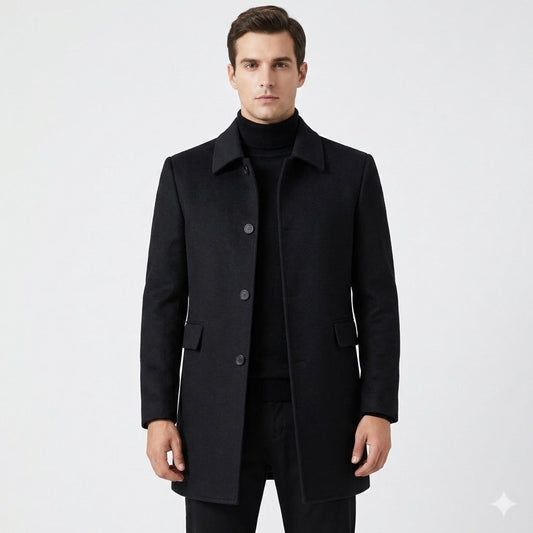 Cappotto Uomo Elegante Classico in Lana