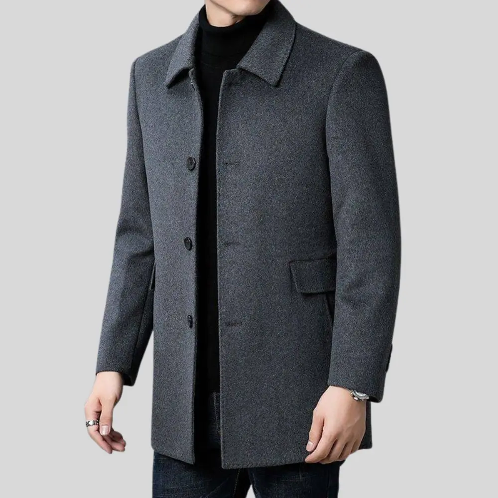 Cappotto Uomo Elegante Classico in Lana