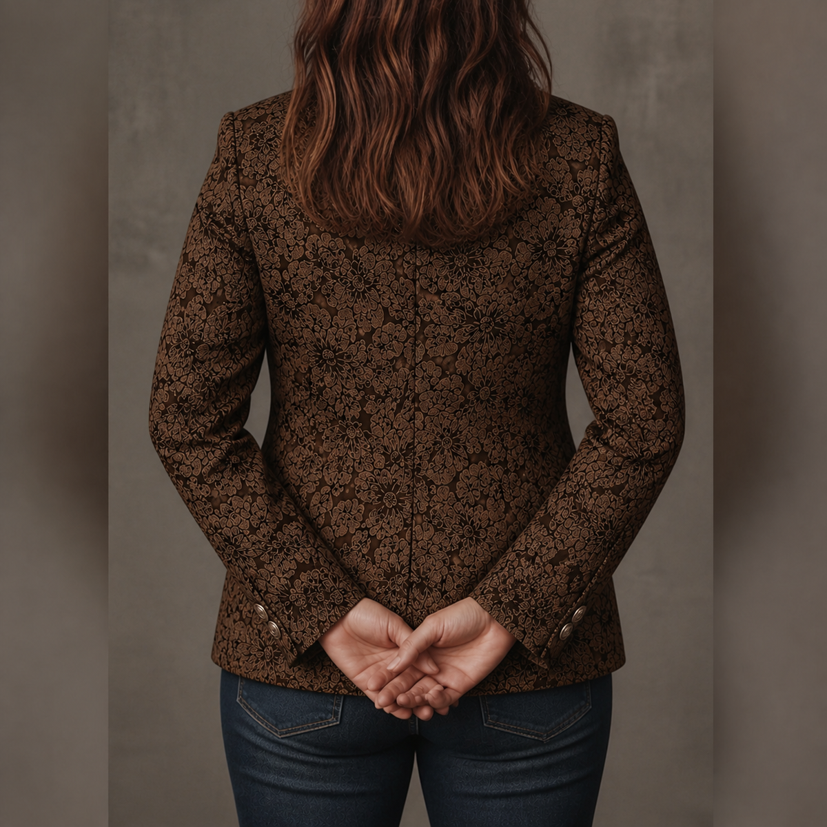 Blazer Donna Aderente Fantasia Paisley Ufficio