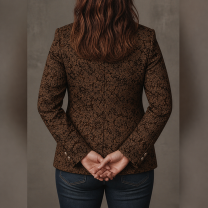 Blazer Donna Aderente Fantasia Paisley Ufficio