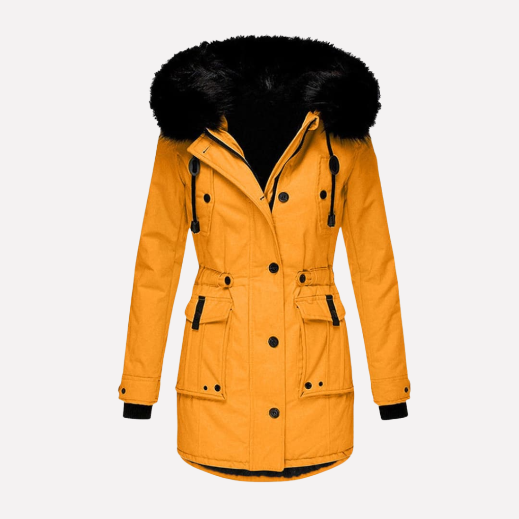 Parka Donna con Cappuccio in Pelliccia Sintetica