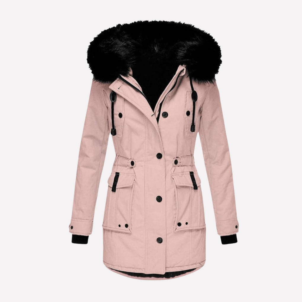 Parka Donna con Cappuccio in Pelliccia Sintetica