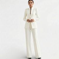Completo Donna Elegante Giacca Aderente Pantaloni Abbinati