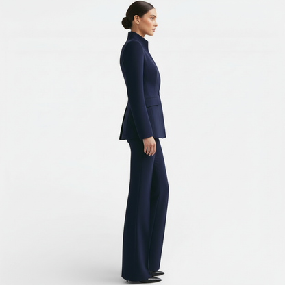 Completo Donna Elegante Giacca Aderente Pantaloni Abbinati