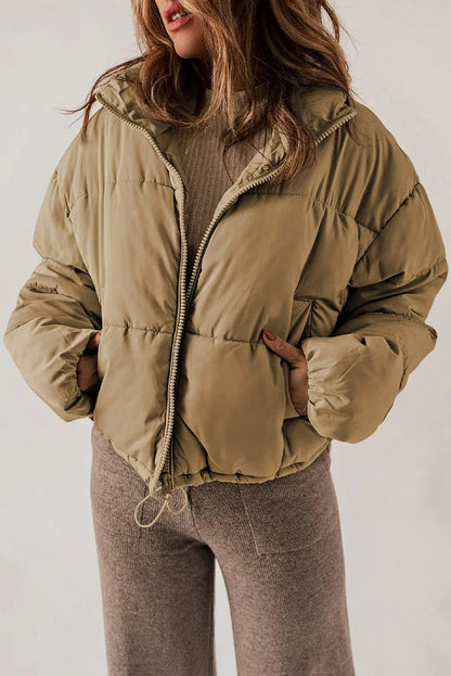Piumino Corto Donna Oversize con Coulisse