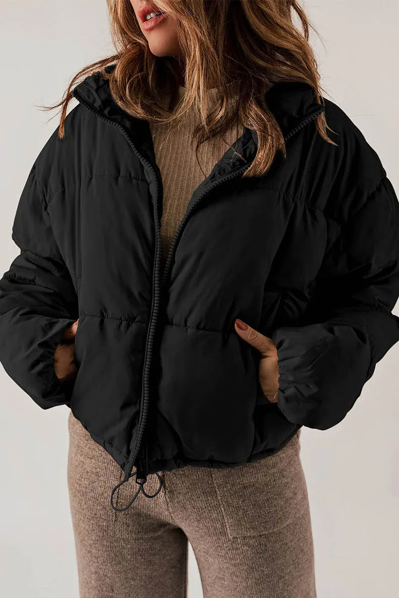 Piumino Corto Donna Oversize con Coulisse