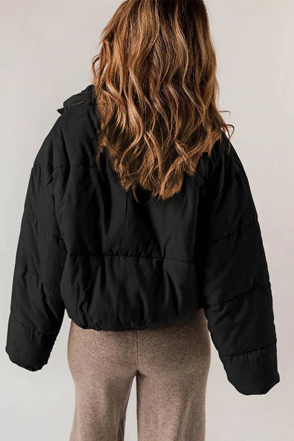 Piumino Corto Donna Oversize con Coulisse