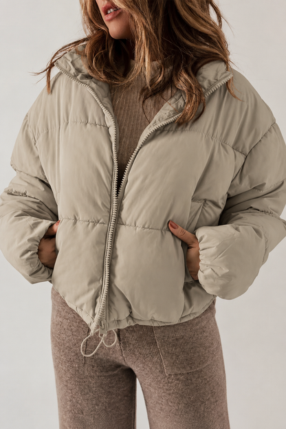 Piumino Corto Donna Oversize con Coulisse