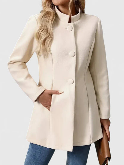 Giacca Donna Elegante Autunno Senza Colletto