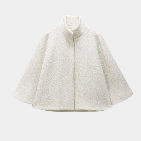 Mantella Donna Elegante Collo Alto Svasata