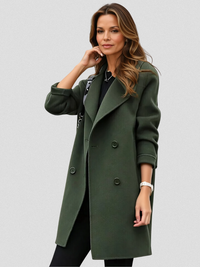 Cappotto Donna Elegante Lungo Doppiopetto Invernale