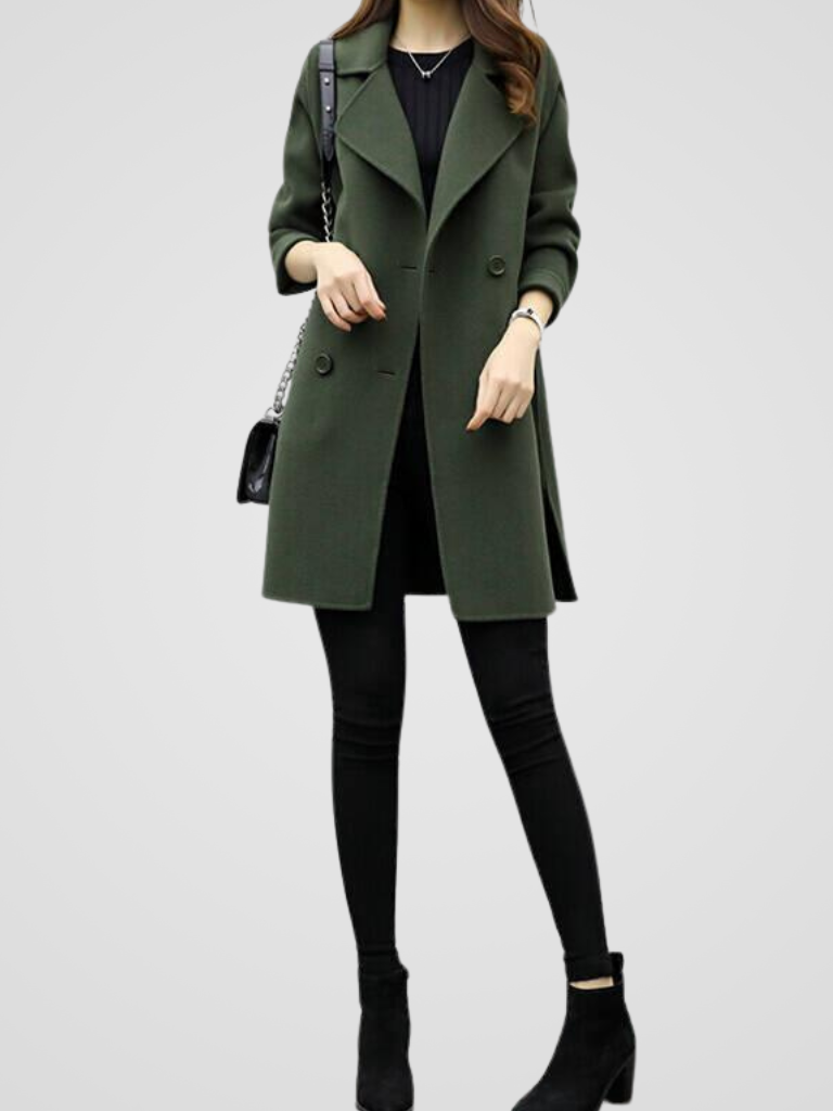 Cappotto Donna Elegante Lungo Doppiopetto Invernale