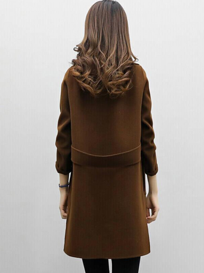 Cappotto Donna Elegante Lungo Doppiopetto Invernale