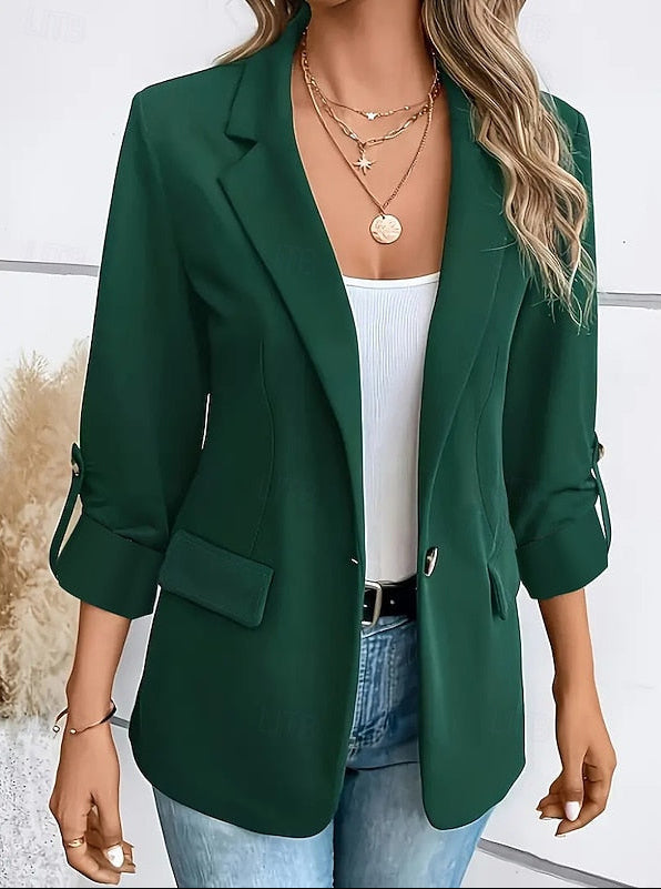 Blazer Donna Aperto con Maniche Arrotolabili