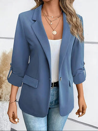 Blazer Donna Aperto con Maniche Arrotolabili