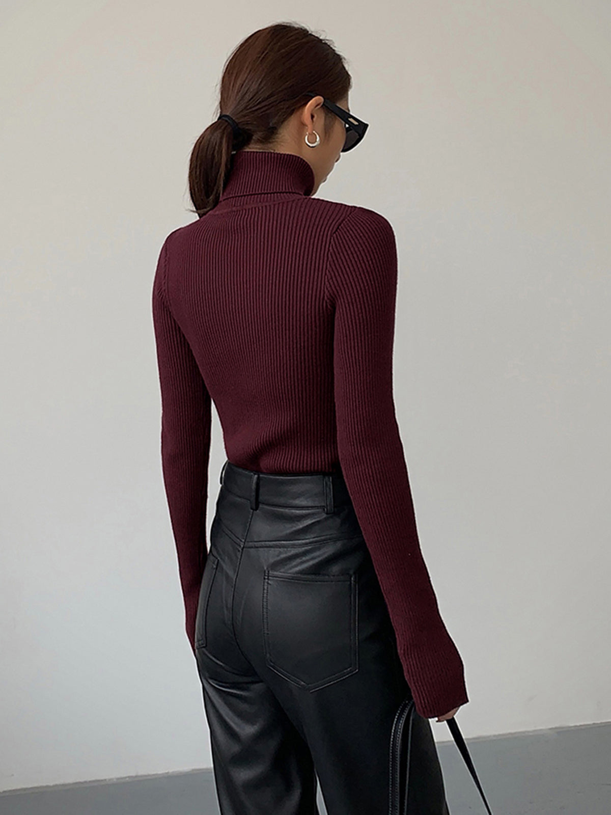Dolcevita Donna Aderente a Coste Manica Lunga