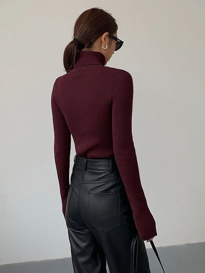 Dolcevita Donna Aderente a Coste Manica Lunga