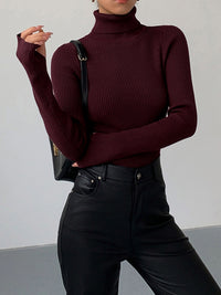Dolcevita Donna Aderente a Coste Manica Lunga