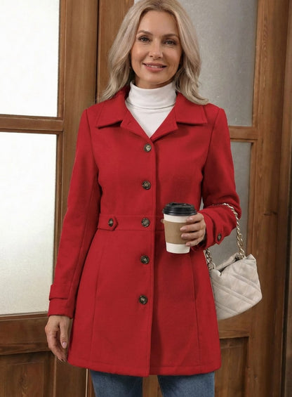 Cappotto Corto Donna Sciancrato Svasato con Cintura