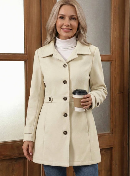 Cappotto Corto Donna Sciancrato Svasato con Cintura