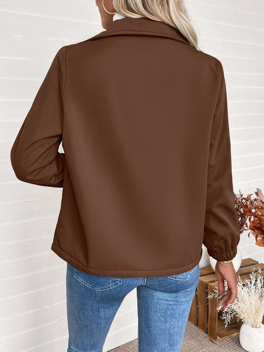 Giacca Donna Foderata in Pile Sherpa con Zip